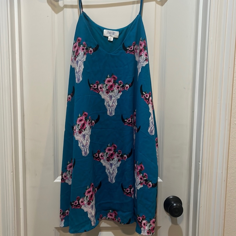 Steer Skull Western Mini Dress